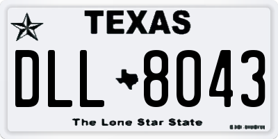 TX license plate DLL8043