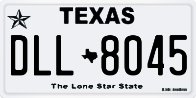 TX license plate DLL8045