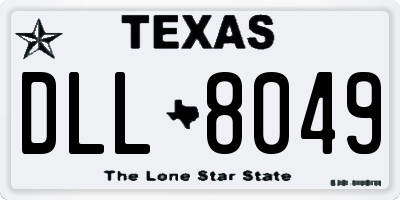 TX license plate DLL8049