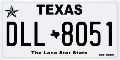 TX license plate DLL8051