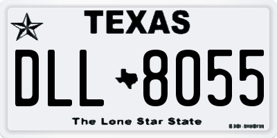 TX license plate DLL8055