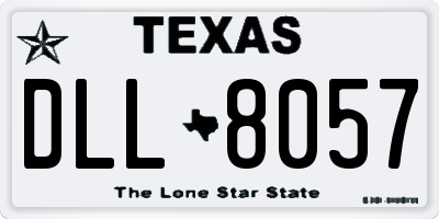 TX license plate DLL8057