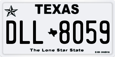 TX license plate DLL8059