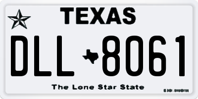 TX license plate DLL8061