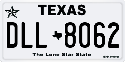 TX license plate DLL8062