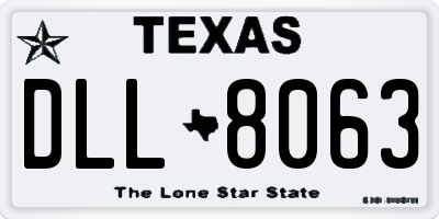 TX license plate DLL8063