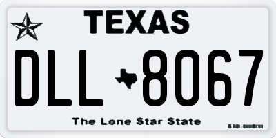 TX license plate DLL8067