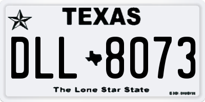 TX license plate DLL8073