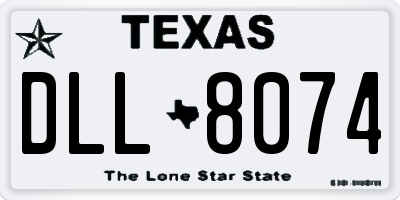 TX license plate DLL8074