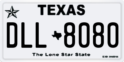 TX license plate DLL8080