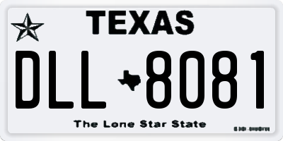 TX license plate DLL8081