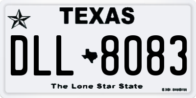 TX license plate DLL8083