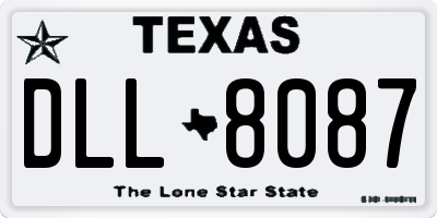 TX license plate DLL8087