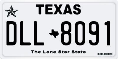 TX license plate DLL8091