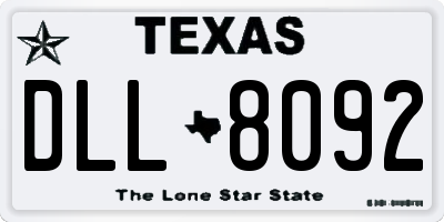 TX license plate DLL8092