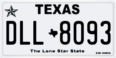 TX license plate DLL8093