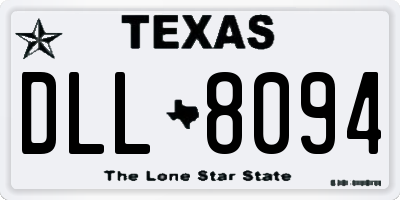 TX license plate DLL8094