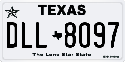 TX license plate DLL8097
