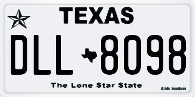 TX license plate DLL8098