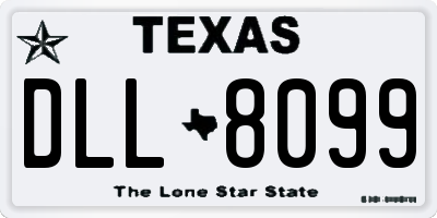 TX license plate DLL8099