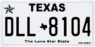 TX license plate DLL8104