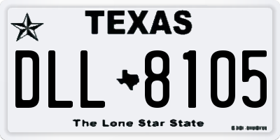 TX license plate DLL8105