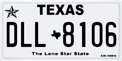 TX license plate DLL8106