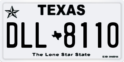 TX license plate DLL8110