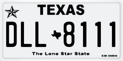 TX license plate DLL8111