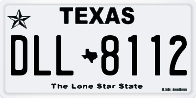TX license plate DLL8112