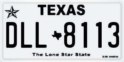 TX license plate DLL8113