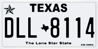TX license plate DLL8114