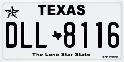 TX license plate DLL8116