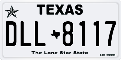 TX license plate DLL8117