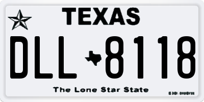 TX license plate DLL8118