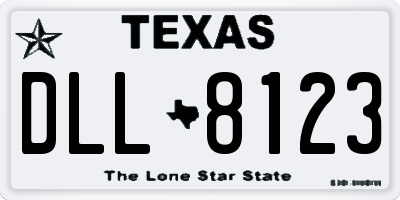 TX license plate DLL8123