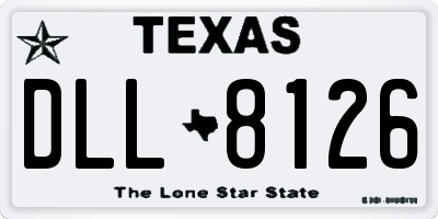 TX license plate DLL8126