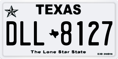 TX license plate DLL8127