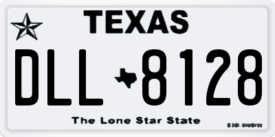 TX license plate DLL8128