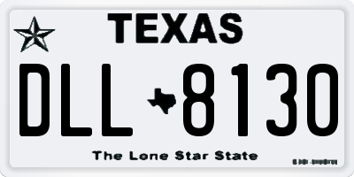 TX license plate DLL8130
