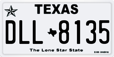 TX license plate DLL8135