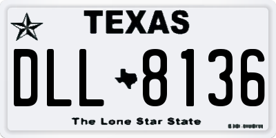 TX license plate DLL8136
