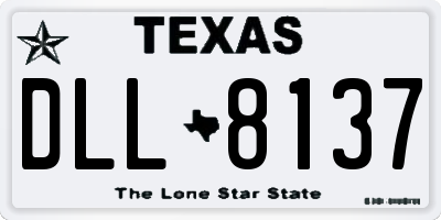 TX license plate DLL8137