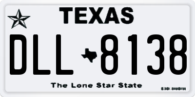 TX license plate DLL8138