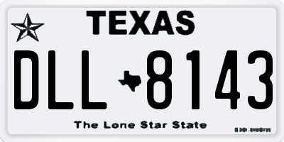 TX license plate DLL8143