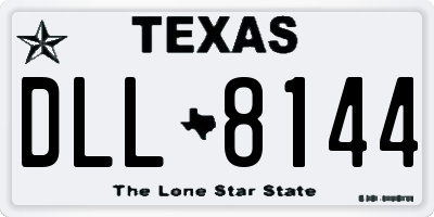 TX license plate DLL8144