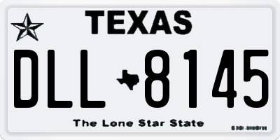 TX license plate DLL8145
