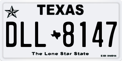 TX license plate DLL8147