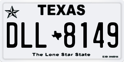 TX license plate DLL8149