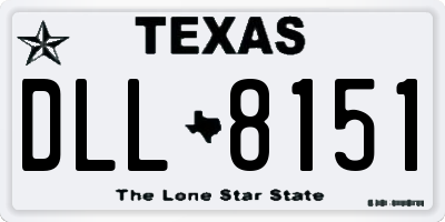 TX license plate DLL8151